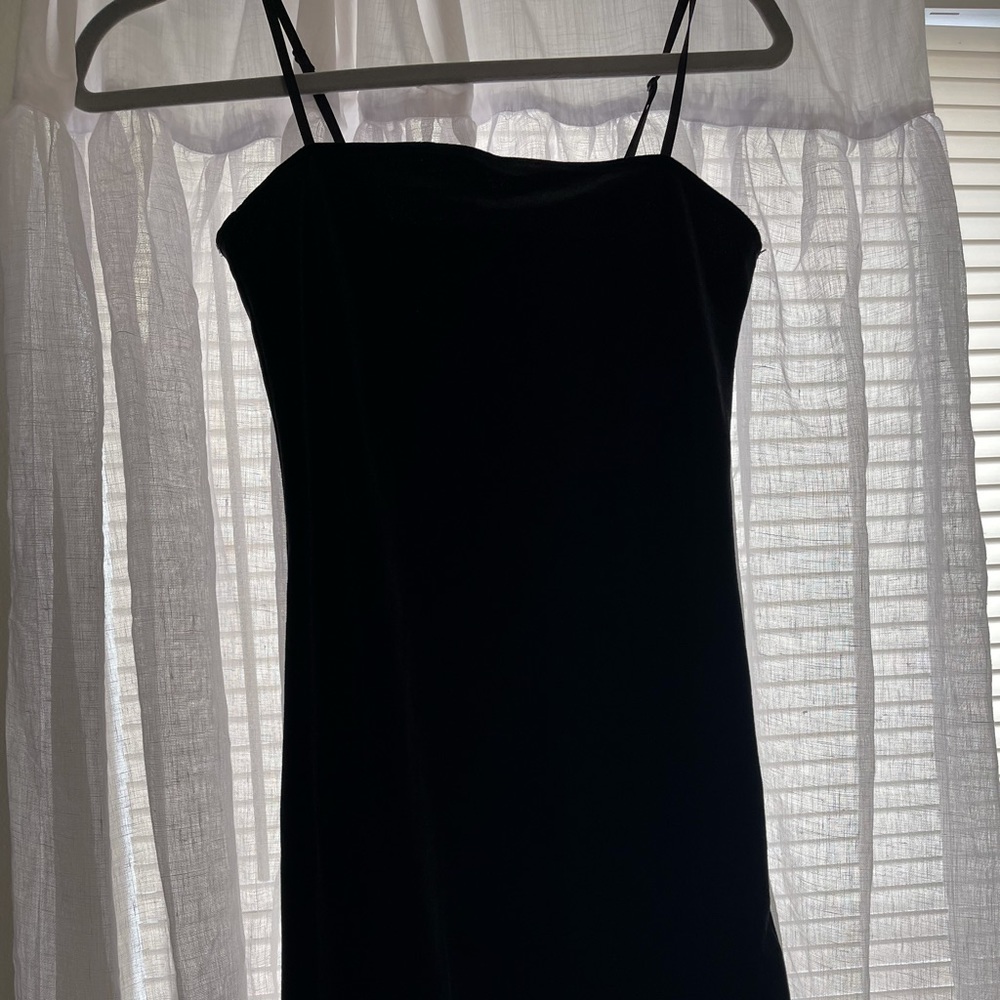 VELVET black slip dress